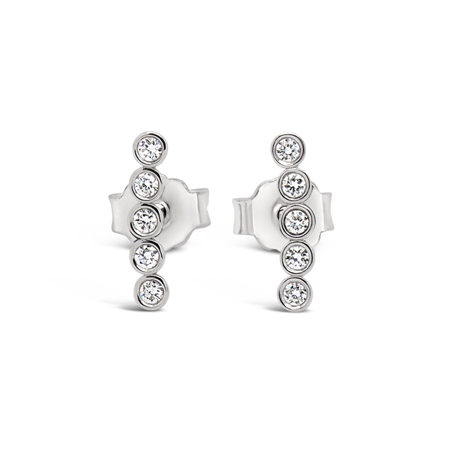 diamond curve earring